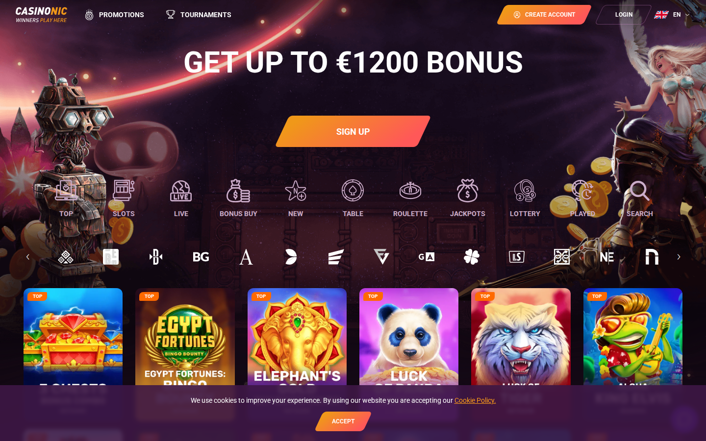 Casinonic Casino screenshot