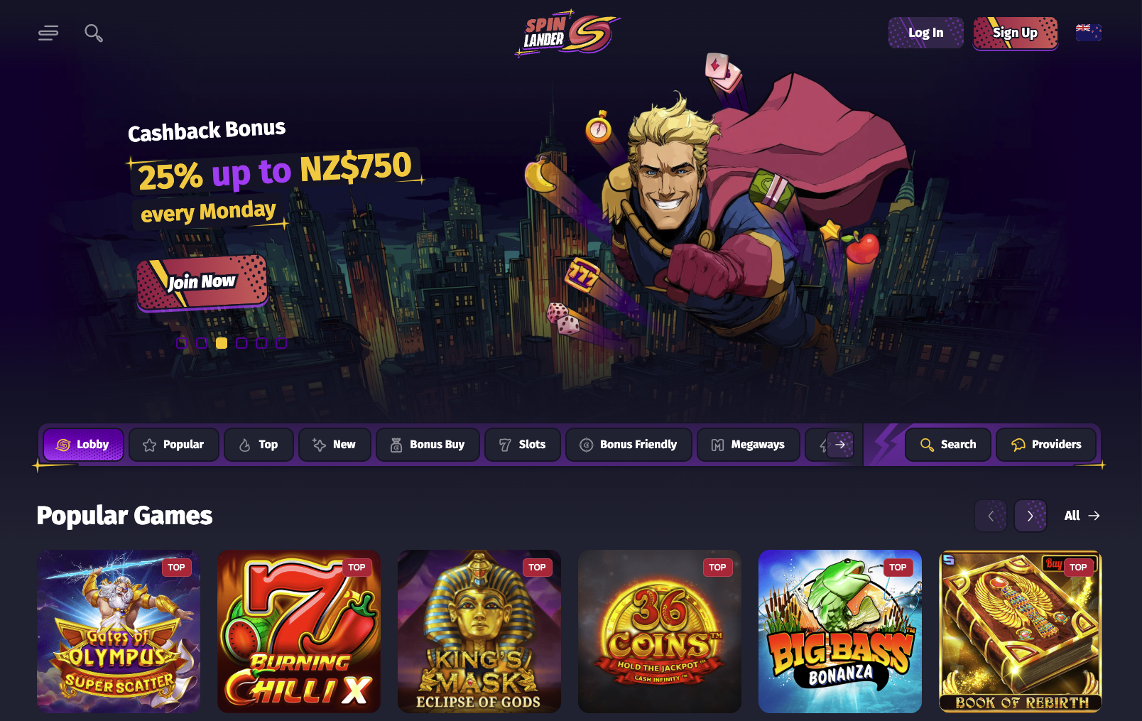 Spinlander Casino screenshot